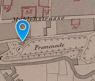 Blutturm: Historischer Lageplan 1873