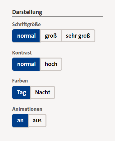 lsne_darstellung-normal.png Steuerung für die Darstellung.